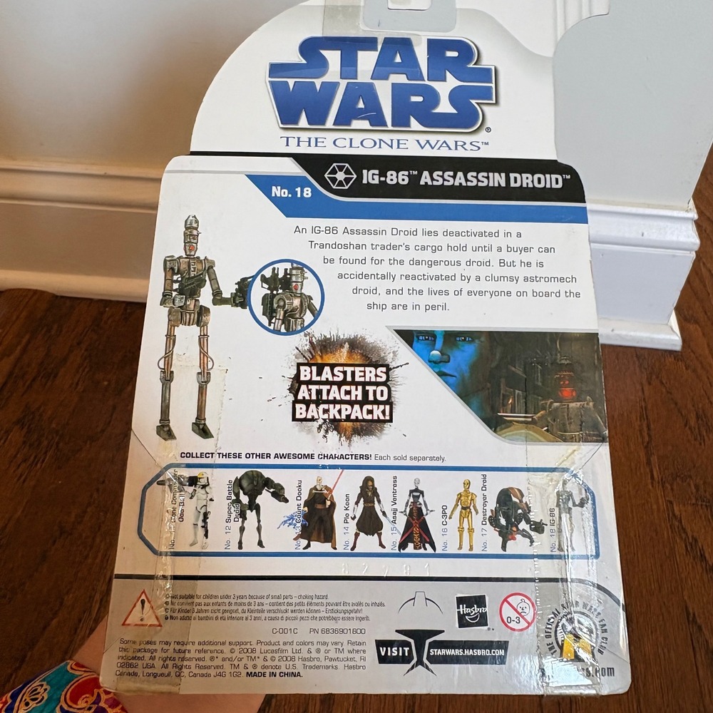 Star Wars The Clone Wars IG-86 Assassin Droid Action Figure No. 18 Hasbro 2008 - Picture 2 of 2